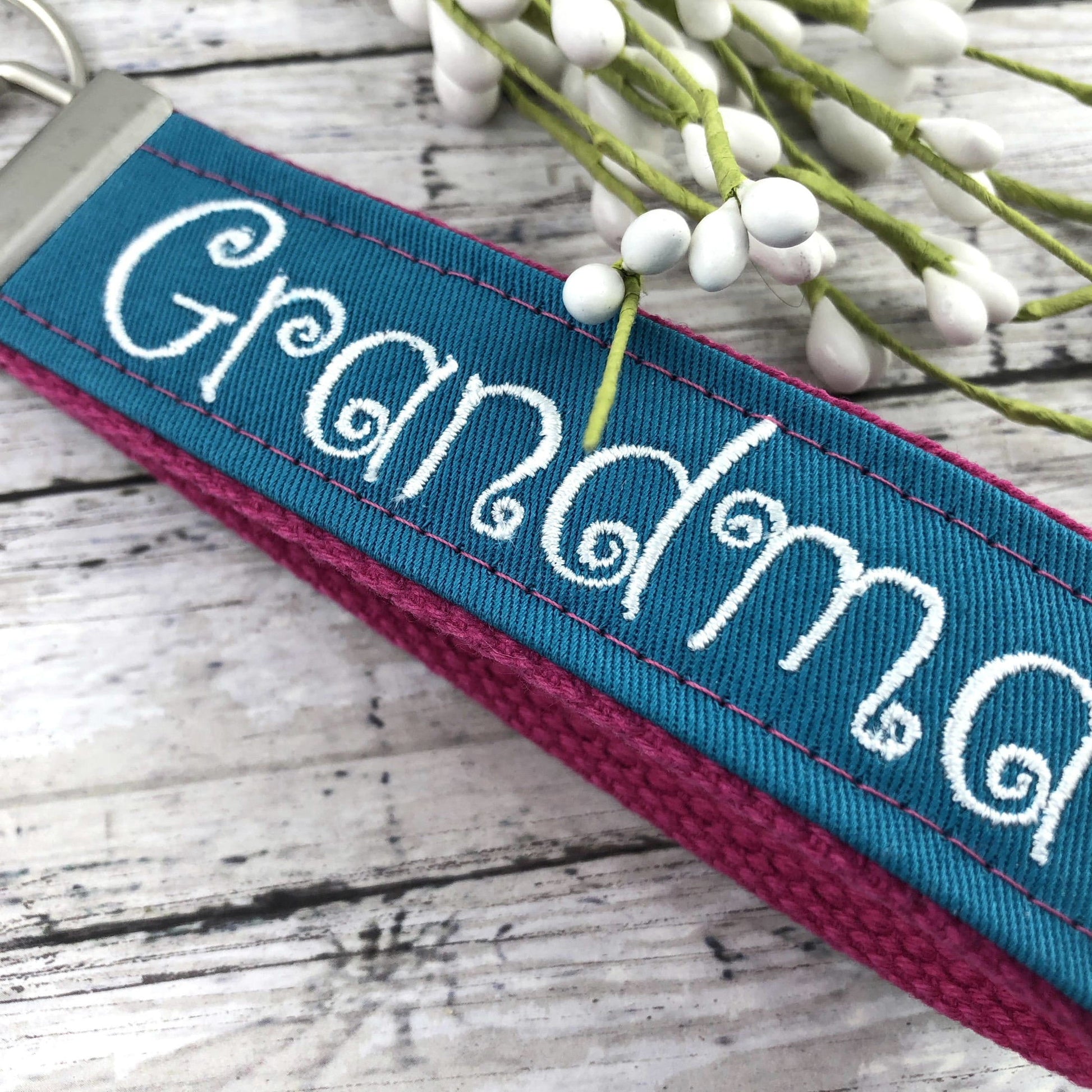 Handmade Embroidered Keychain for Grandma | Grandma Gift | Personalized Gift | Personalised Gift | Popular right now | Personalized Keychain