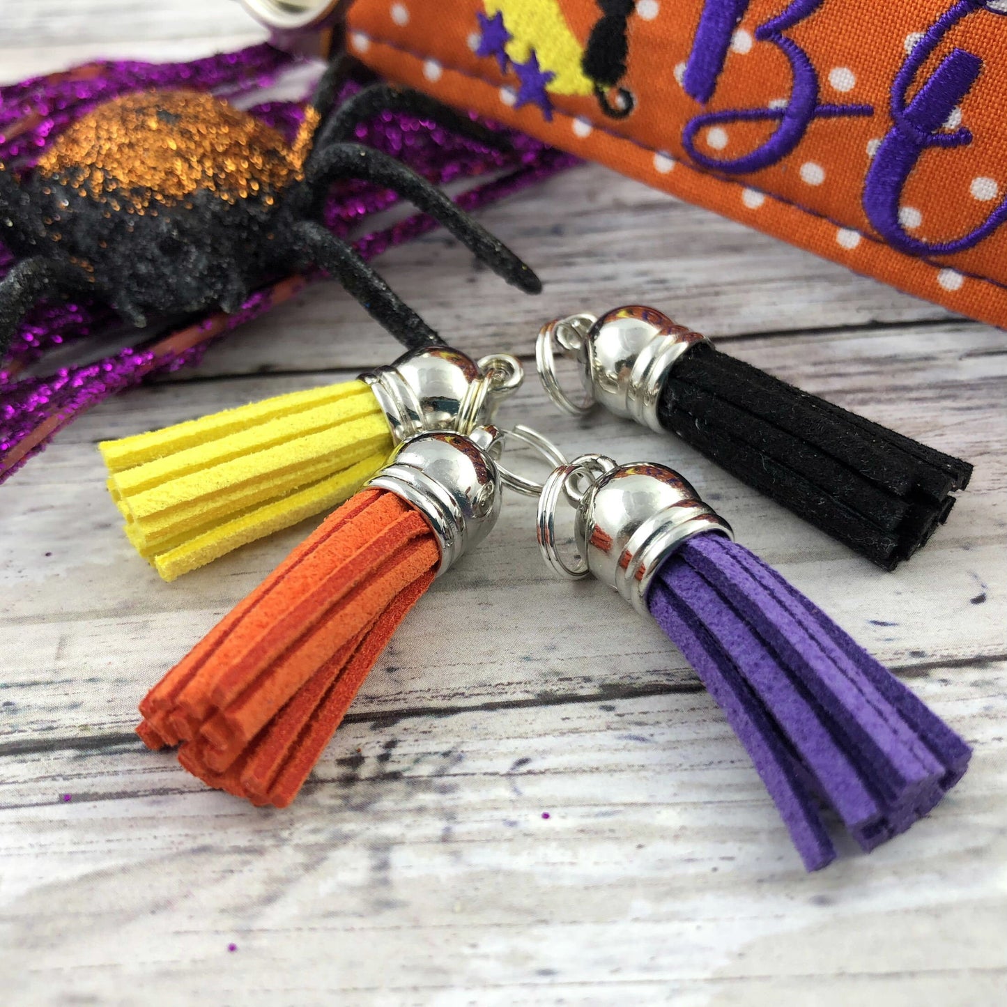 Handmade Halloween Keychain, Black Cat, Embroidered, Halloween Gift, Popular Right Now, Best friend Gifts, Black Cats, Boo