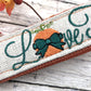 Handmade Autumn Keychain Wristlet, Pumpkin, Fall, Personalized Gift, Popular Right Now, Canvas, Autumn Gifts, Fall Gifts