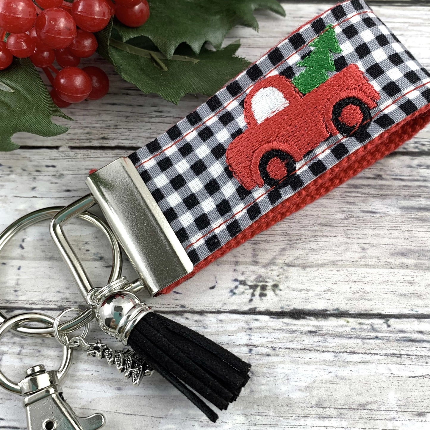 Red Truck Christmas Keychain, Secret Santa Gift For Women, Christmas Tree, Best Selling Items, Popular Right Now, Cute Keychain