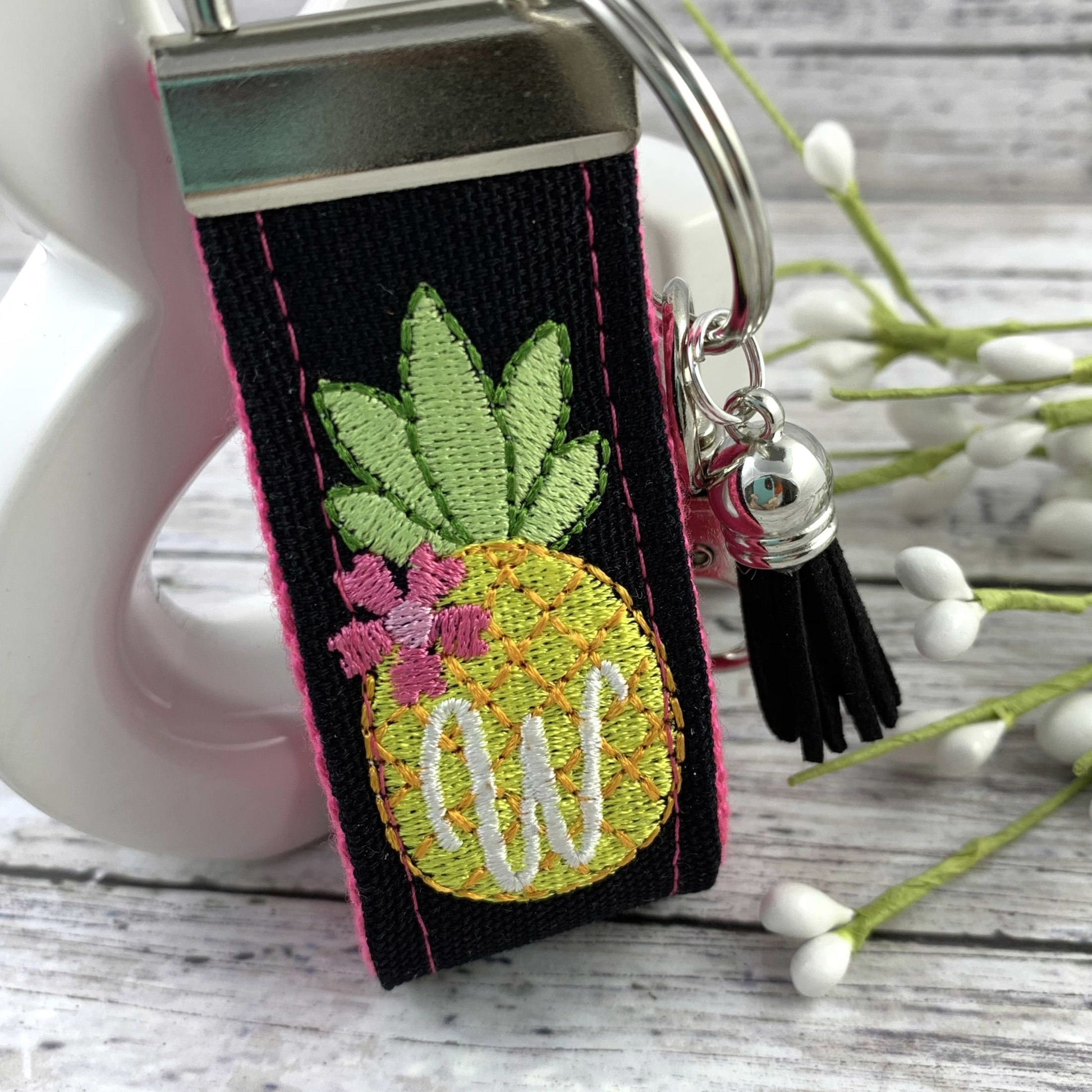 Pineapple Keychain, Pineapple Gifts, Popular Right Now, Mini Keychain FOB, Keychain for Women, Purse Mini Keychain, Monogrammed Keychain