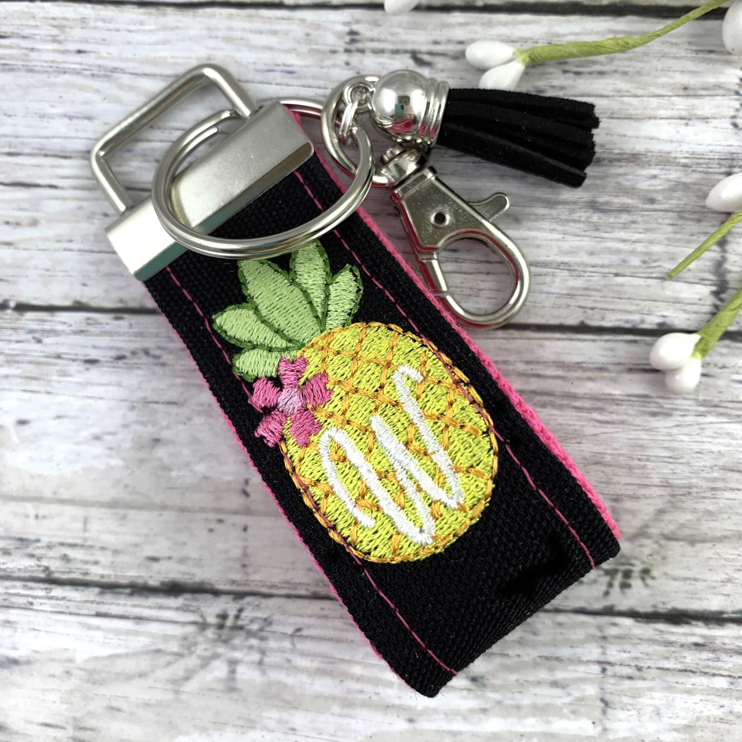 Pineapple Keychain, Pineapple Gifts, Popular Right Now, Mini Keychain FOB, Keychain for Women, Purse Mini Keychain, Monogrammed Keychain
