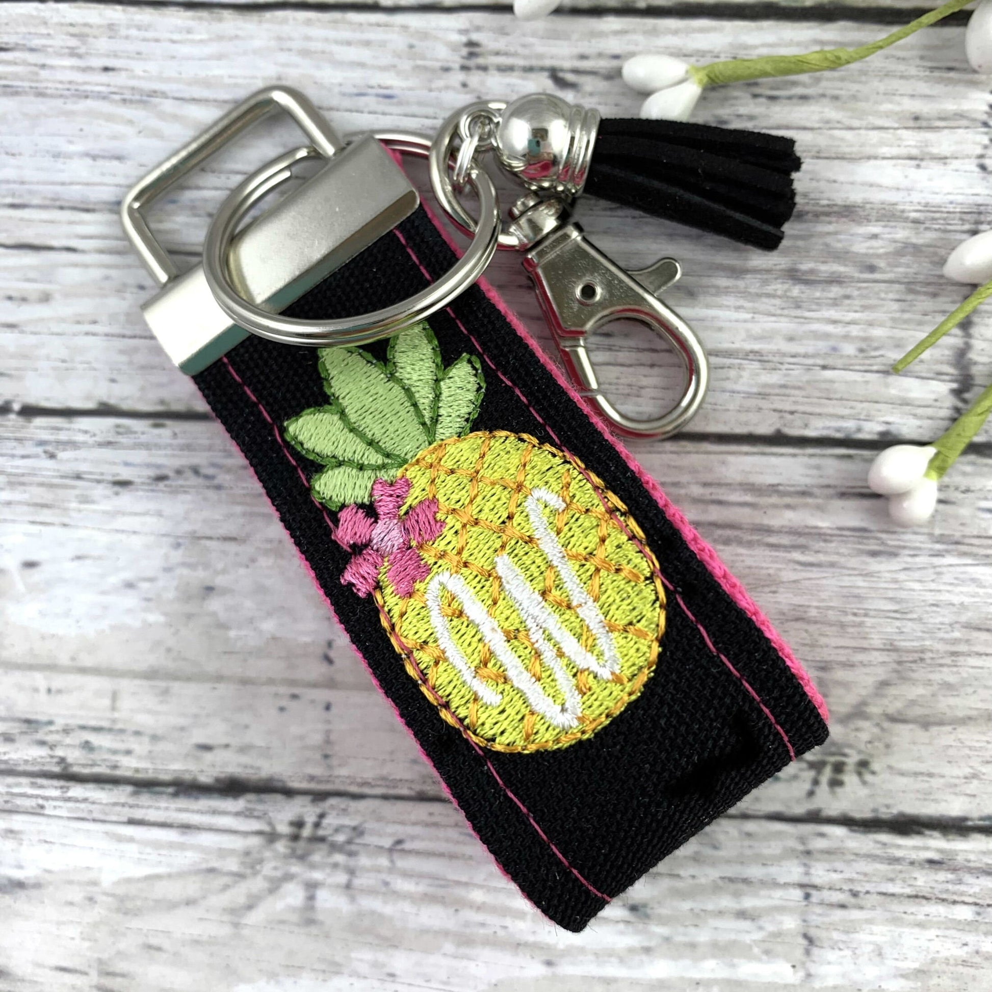 Pineapple Keychain, Pineapple Gifts, Popular Right Now, Mini Keychain FOB, Keychain for Women, Purse Mini Keychain, Monogrammed Keychain