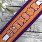 Clemson Keychain Wristlet Keychain Key Fob, Approved Crafter License Holder
