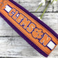 Clemson Keychain Wristlet Keychain Key Fob, Approved Crafter License Holder