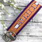 Clemson Keychain Wristlet Keychain Key Fob, Approved Crafter License Holder