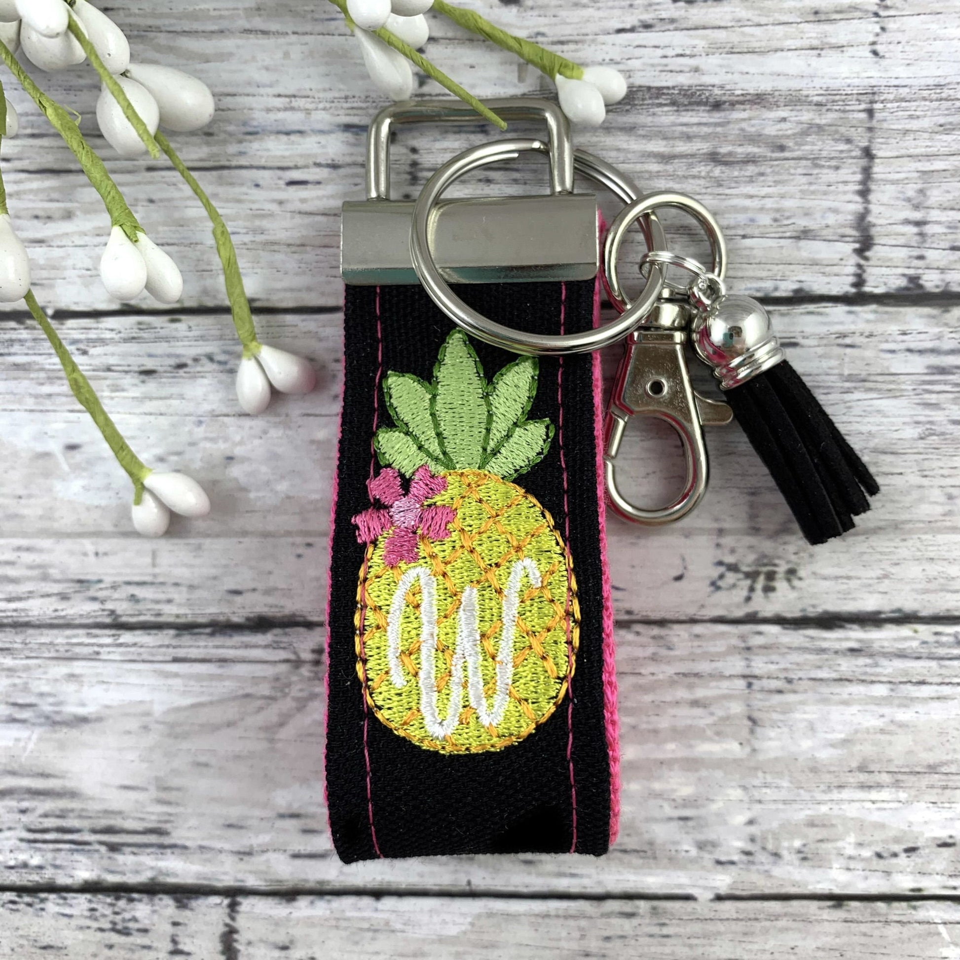 Pineapple Keychain, Pineapple Gifts, Popular Right Now, Mini Keychain FOB, Keychain for Women, Purse Mini Keychain, Monogrammed Keychain