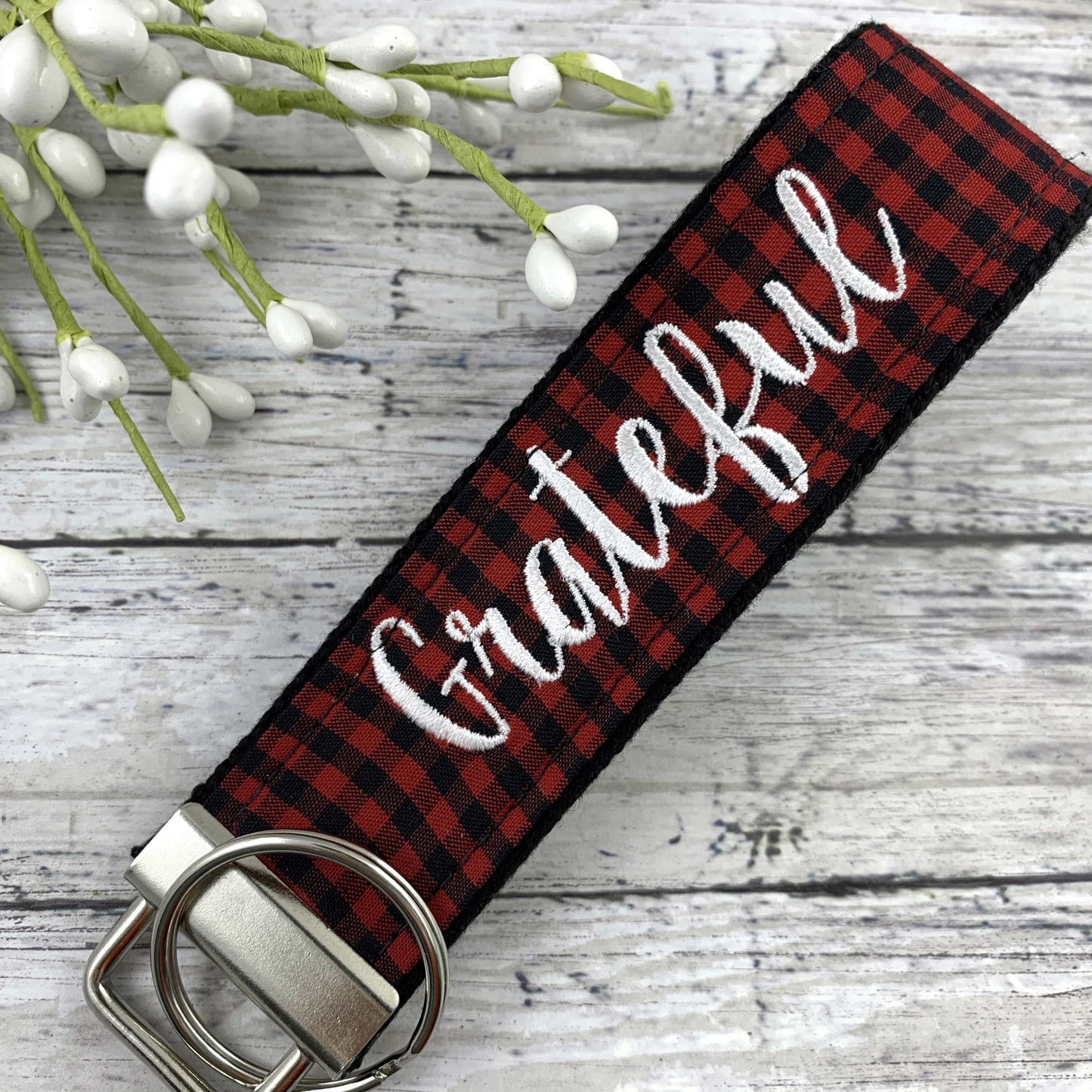 Handmade Grateful Keychain Wristlet, Popular Right Now, Secret Santa Gift for Women, Thank you Gift for Women, Mindfulness Gift