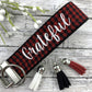 Handmade Grateful Keychain Wristlet, Popular Right Now, Secret Santa Gift for Women, Thank you Gift for Women, Mindfulness Gift
