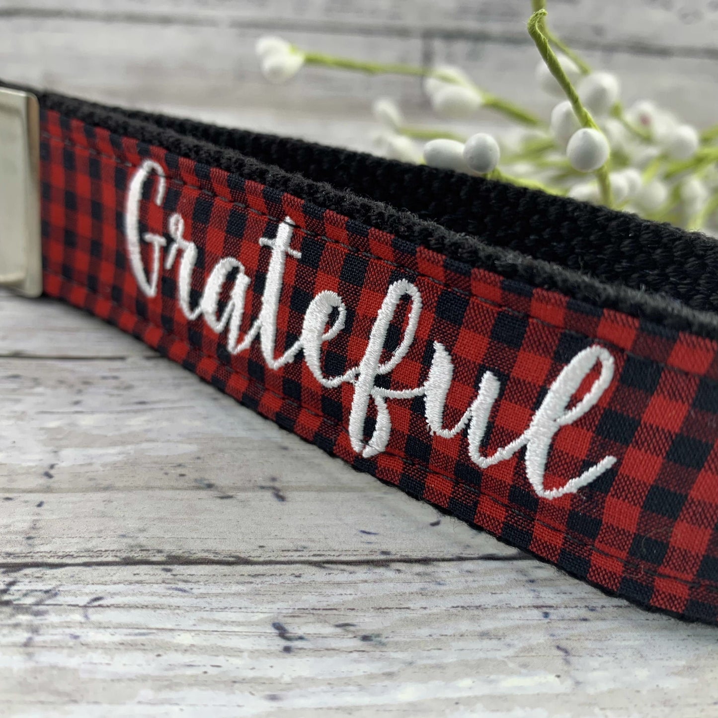 Handmade Grateful Keychain Wristlet, Popular Right Now, Secret Santa Gift for Women, Thank you Gift for Women, Mindfulness Gift