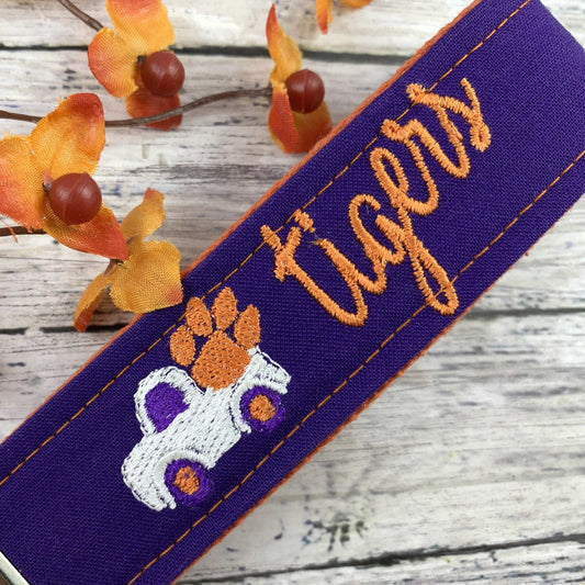 Clemson Wristlet Keychain, Approved Crafter License Holder, College Student Gift, Popular Right Now, Personalized Gift, Clemson Tigers