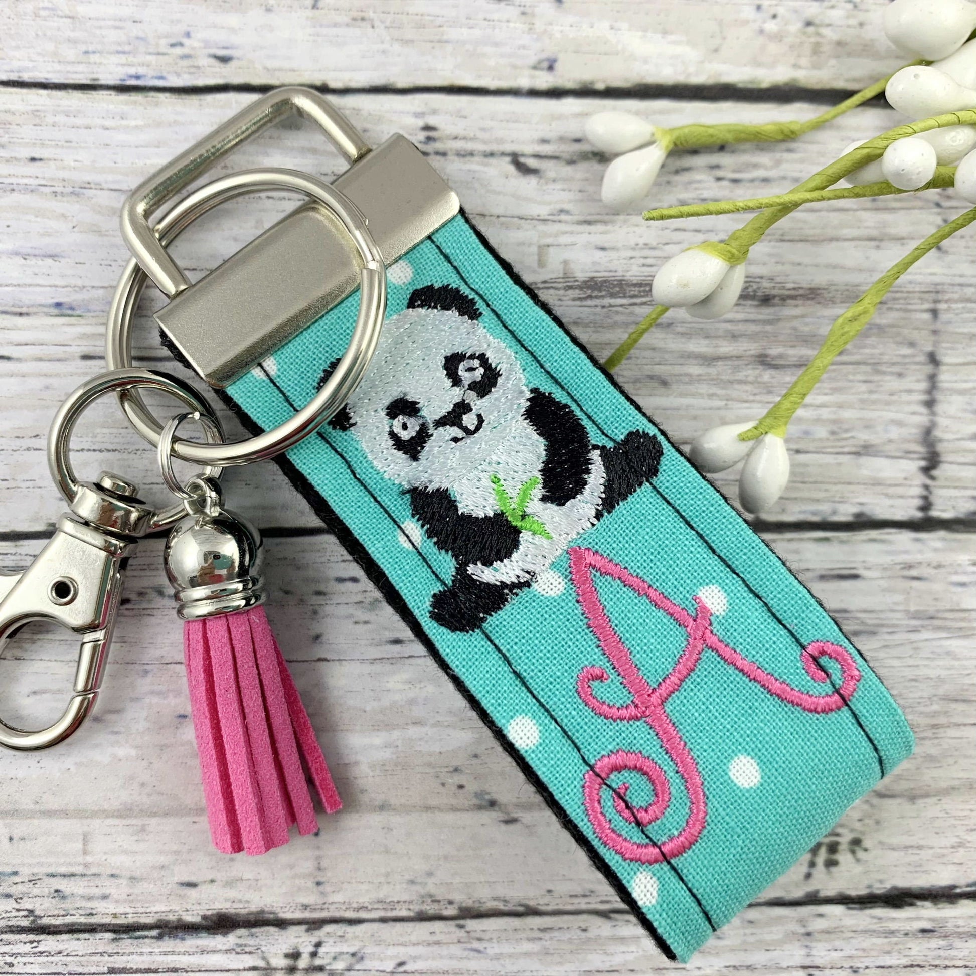 Handmade Panda Keychain, Panda Gifts, Initial Keychain, Popular Right Now, Personalized Gift, Panda, Personalized Keychain, Luggage Tag