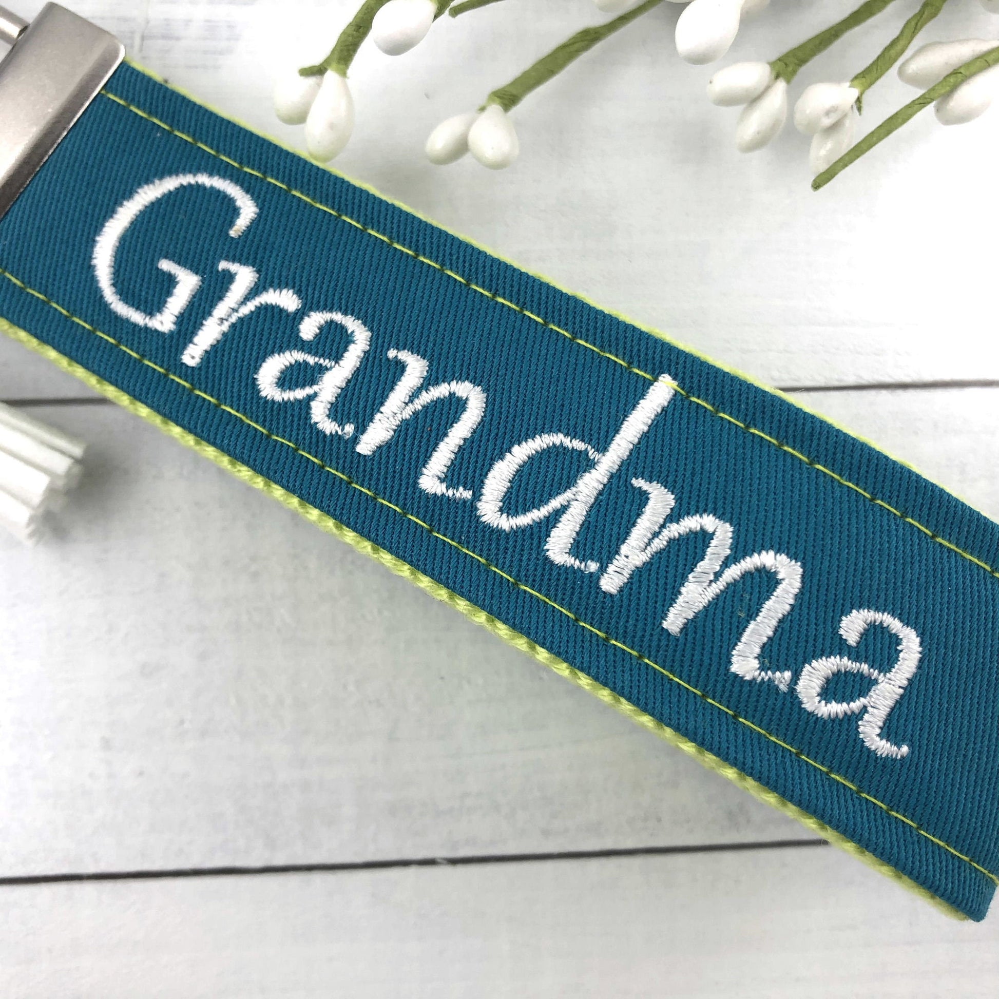 Handmade Embroidered Keychain for Grandma | Grandma Gift | Personalized Gift | Personalised Gift | Popular right now | Personalized Keychain