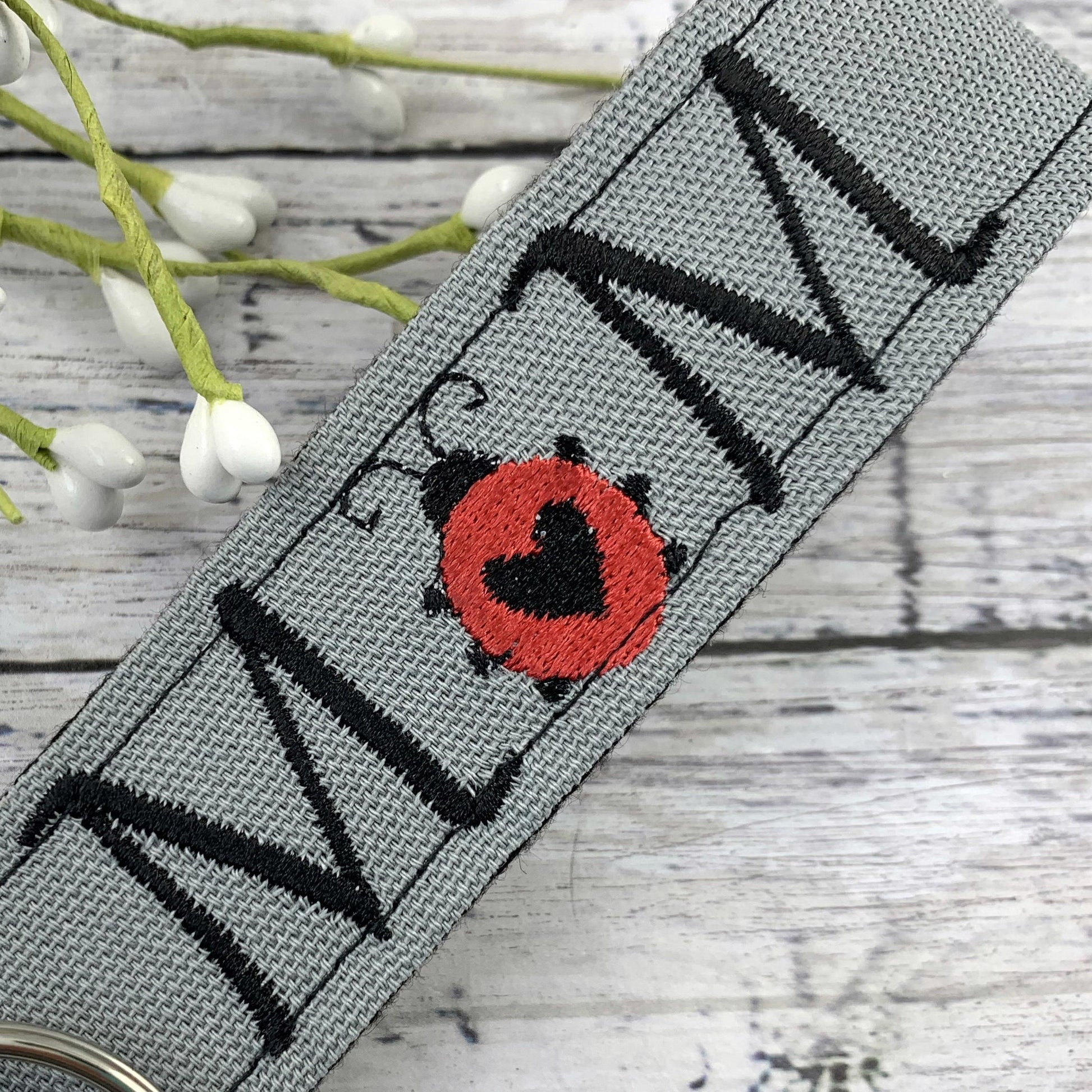 Ladybug Mom Keychain, Popular Right Now, Expecting Mom Gift, Embroidered Keychain, Embroidery keychain, Mother in Law Gift, Mom Gifts