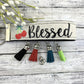 Blessed Wristlet Keychain, Wrist Keychain for Her, Key fob Wristlet, Keychain Wristlet, Bracelet Keychain, Inspirational Keychain, Cherry