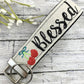 Blessed Wristlet Keychain, Wrist Keychain for Her, Key fob Wristlet, Keychain Wristlet, Bracelet Keychain, Inspirational Keychain, Cherry