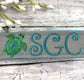 Sea Turtle Keychain | Monogrammed Keychain | Initials Keychain | Initial Keychain | Embroidered Keychain | Sea Turtle | Popular Right Now