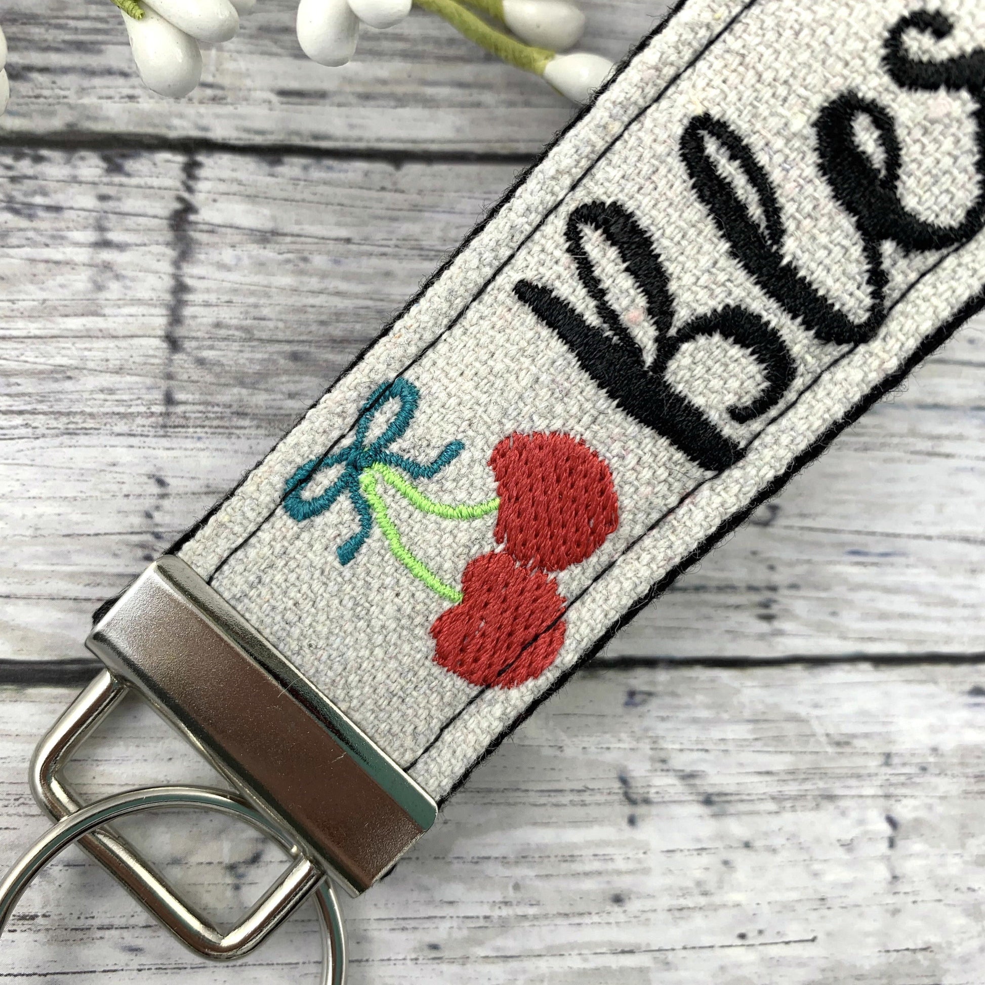 Blessed Wristlet Keychain, Wrist Keychain for Her, Key fob Wristlet, Keychain Wristlet, Bracelet Keychain, Inspirational Keychain, Cherry