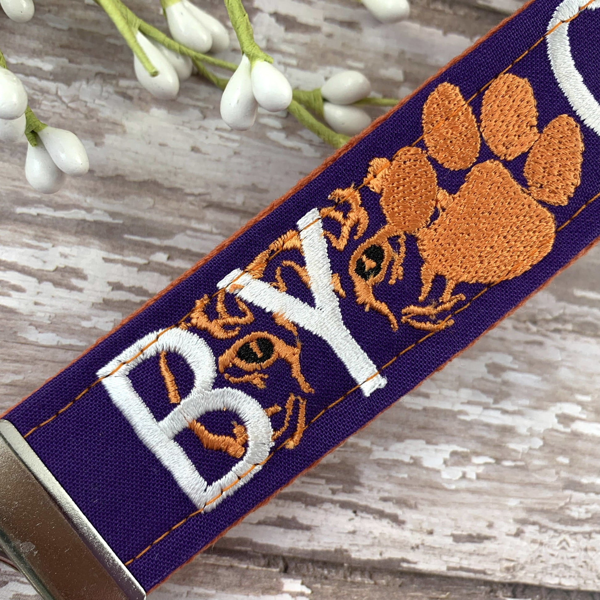Clemson Wristlet Keychain, Approved Crafter License Holder, Wrist Keychain for Her, Key fob Wristlet, Keychain Wristlet, Clemson Tigers
