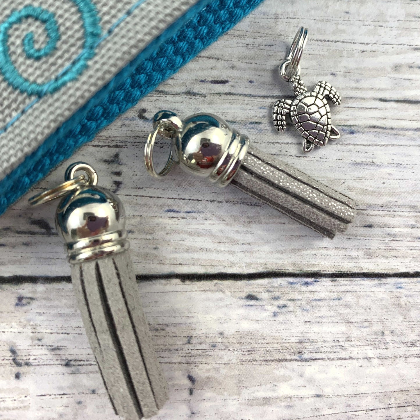 Sea Turtle Keychain | Monogrammed Keychain | Initials Keychain | Initial Keychain | Embroidered Keychain | Sea Turtle | Popular Right Now