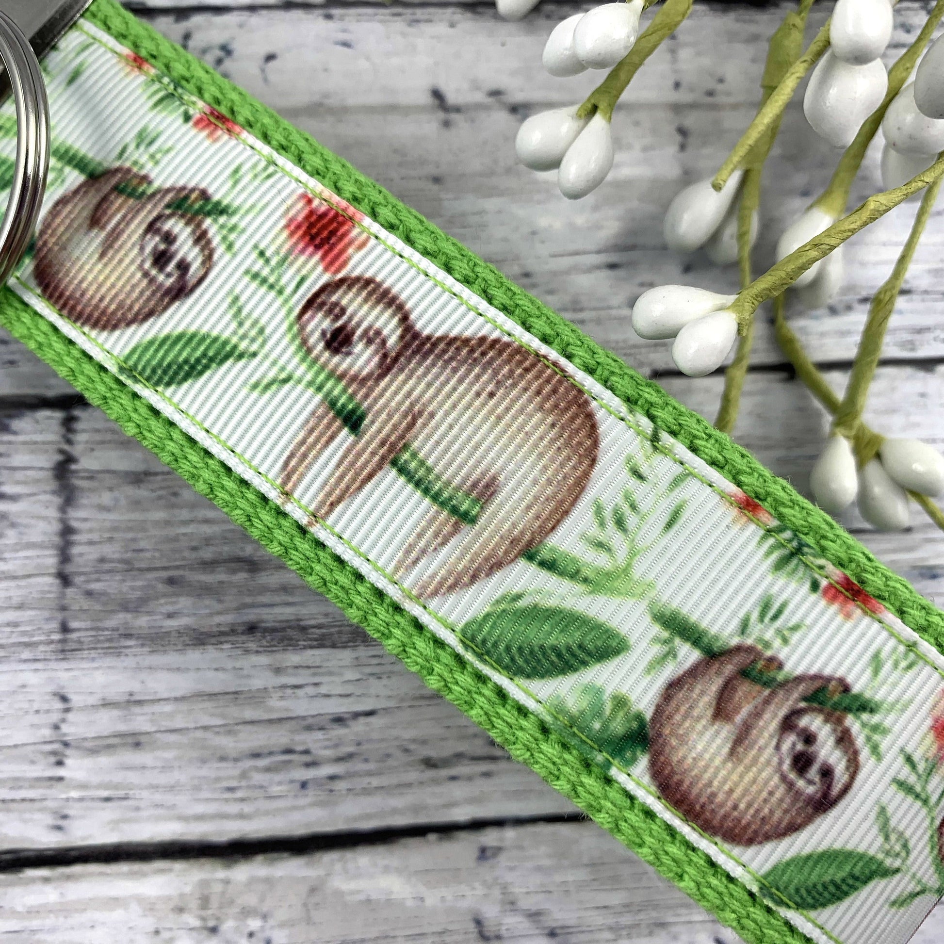 Handmade Sloth Keychain | Wristlet Keychain | Sloth Gifts | Best Seller | Ribbon Keychain | Sloths | Popular Right Now | Sloth Gift