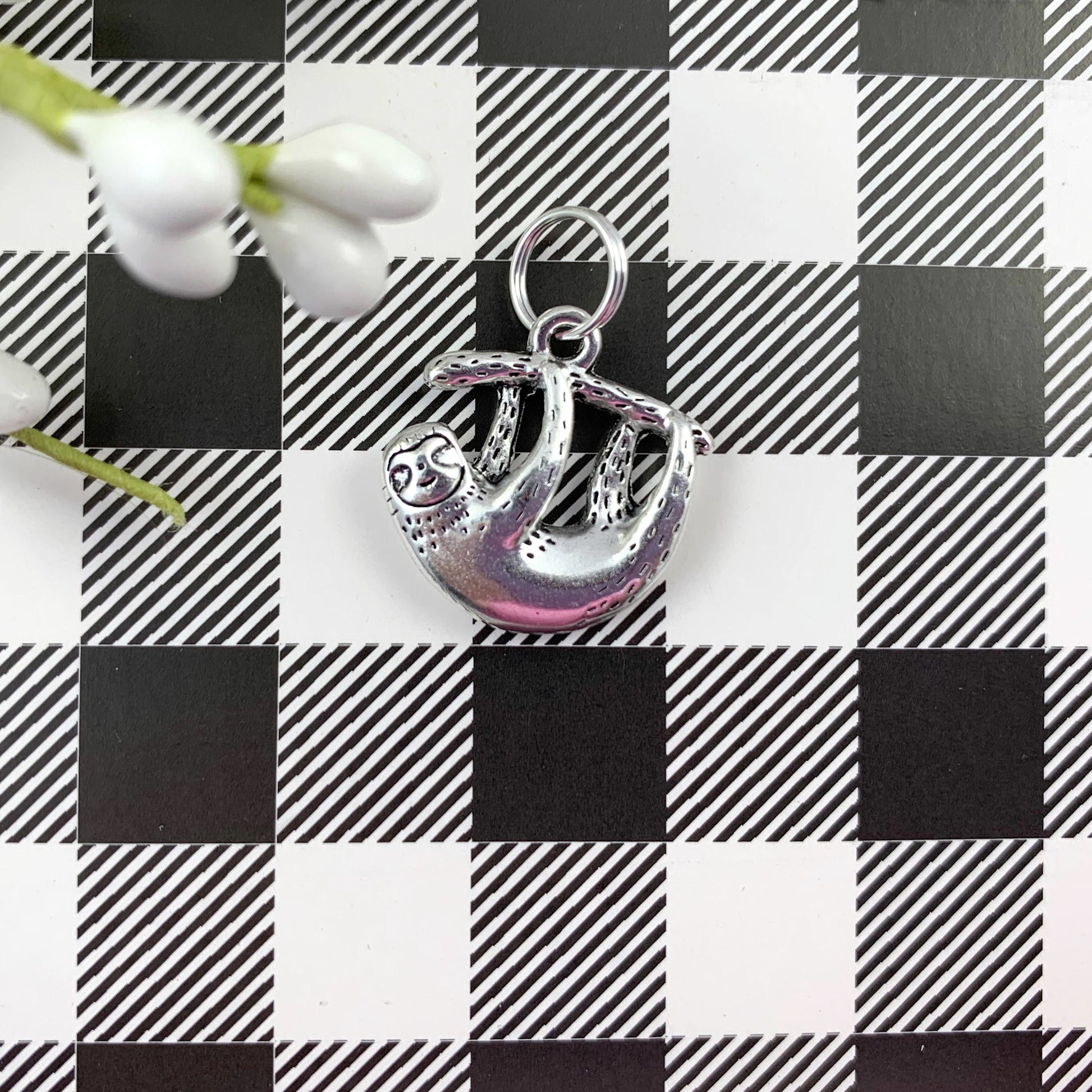 Handmade Sloth Keychain, Sloth Gifts, Sloth Gift, Popular Right Now, Personalized Gift, Sloth, Personalized Keychain, Luggage Tag