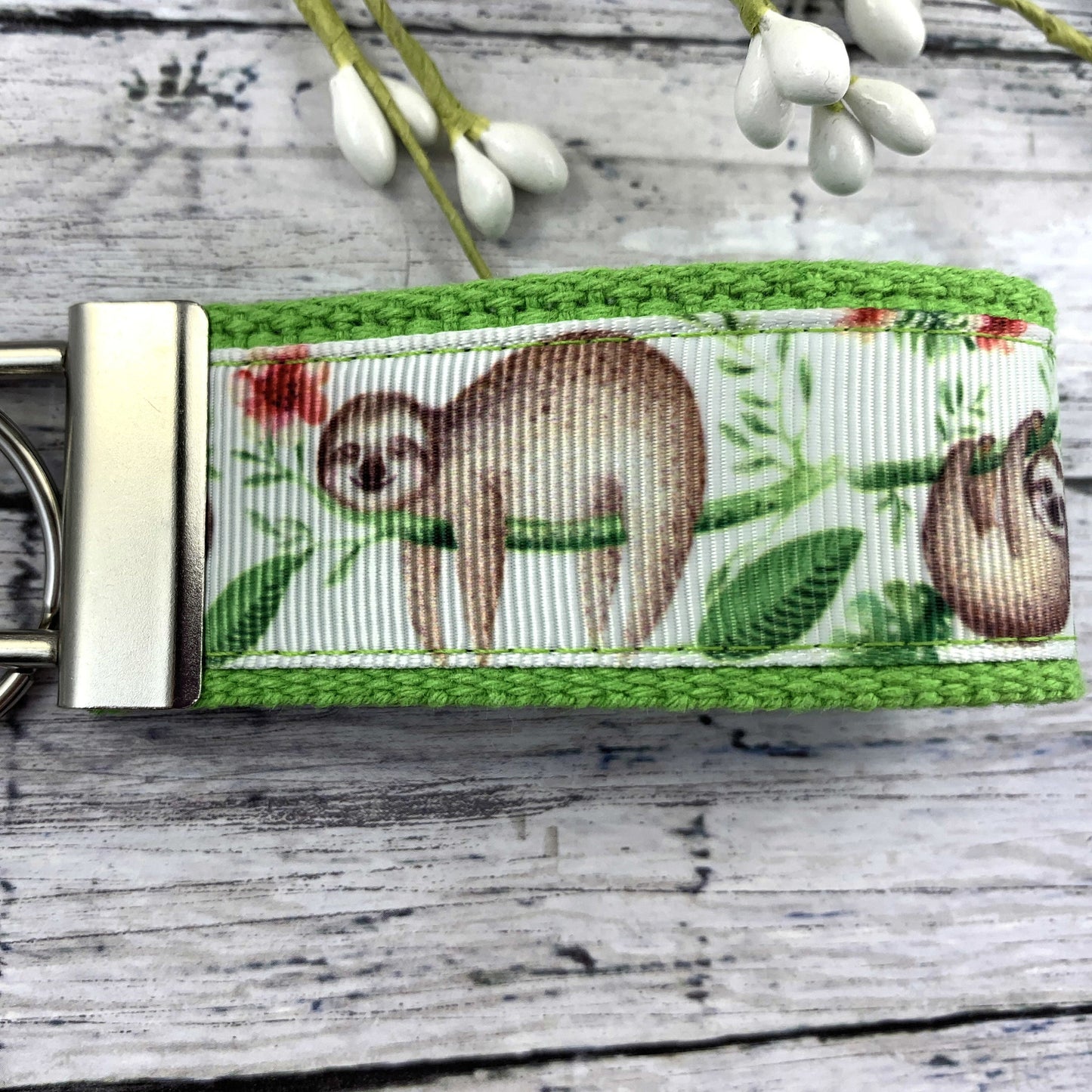 Handmade Sloth Keychain, Sloth Gifts, Popular Right Now, Sloth Gift, Sloths, Luggage Tag, Moving Away Gift, Ribbon Keychain, Teacher Gifts