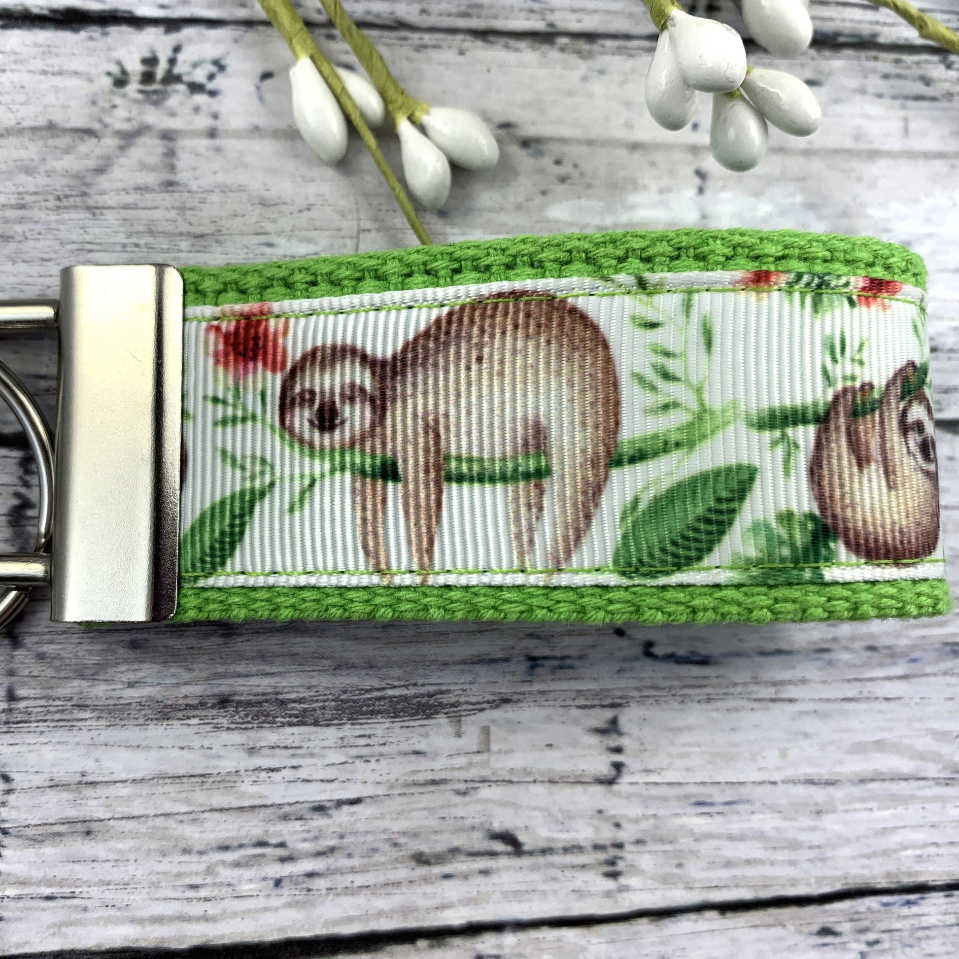 Handmade Sloth Keychain, Sloth Gifts, Popular Right Now, Sloth Gift, Sloths, Luggage Tag, Moving Away Gift, Ribbon Keychain, Teacher Gifts