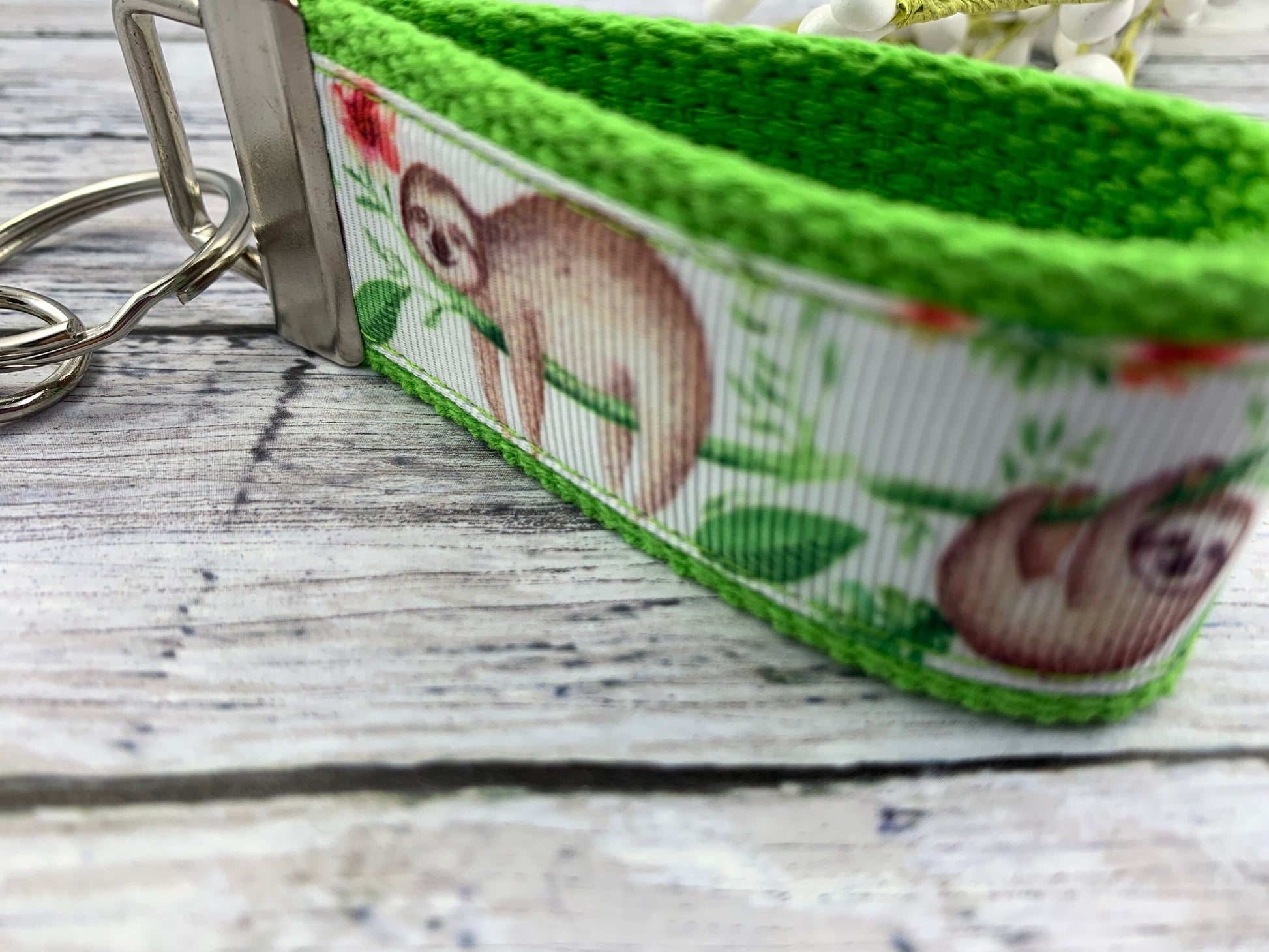 Handmade Sloth Keychain, Sloth Gifts, Popular Right Now, Sloth Gift, Sloths, Luggage Tag, Moving Away Gift, Ribbon Keychain, Teacher Gifts