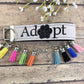 Adopt a Pet, Trending Now, Adopt Me, Dog Mom Keychain, Rescue Mom, Vet Tech Gift, Adopt Dog, Embroidered Keychain, Cat Lover Gift, Cat Mom