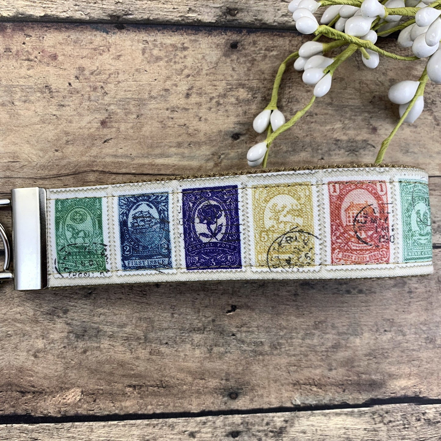 Stamp Keychain, Unique Keychain, Cute Keychains for Women, Cute Key Fob, Colorful Keychain, Flea Market, Popular Right Now, Keyfob Wristlet