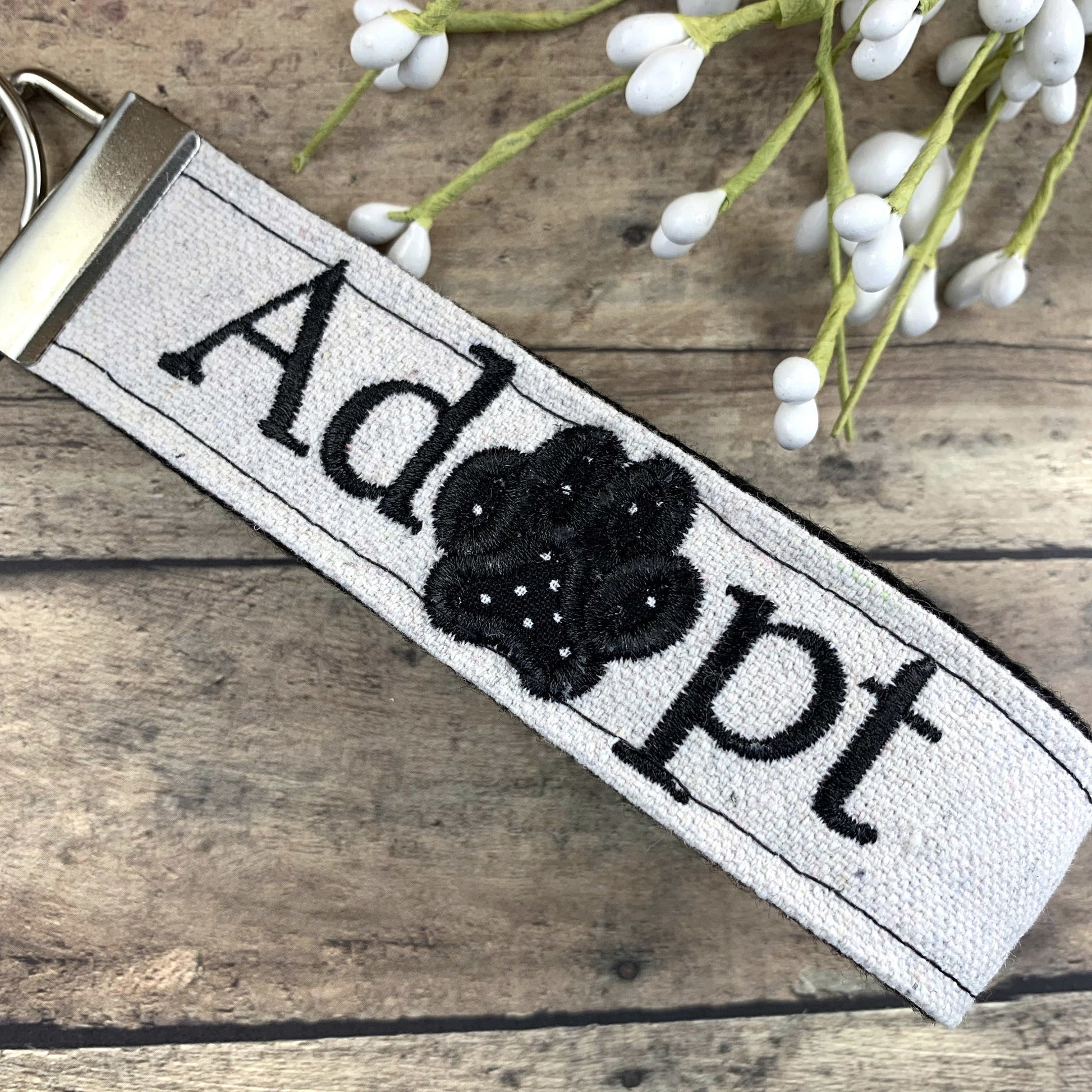 Adopt a Pet, Trending Now, Adopt Me, Dog Mom Keychain, Rescue Mom, Vet Tech Gift, Adopt Dog, Embroidered Keychain, Cat Lover Gift, Cat Mom