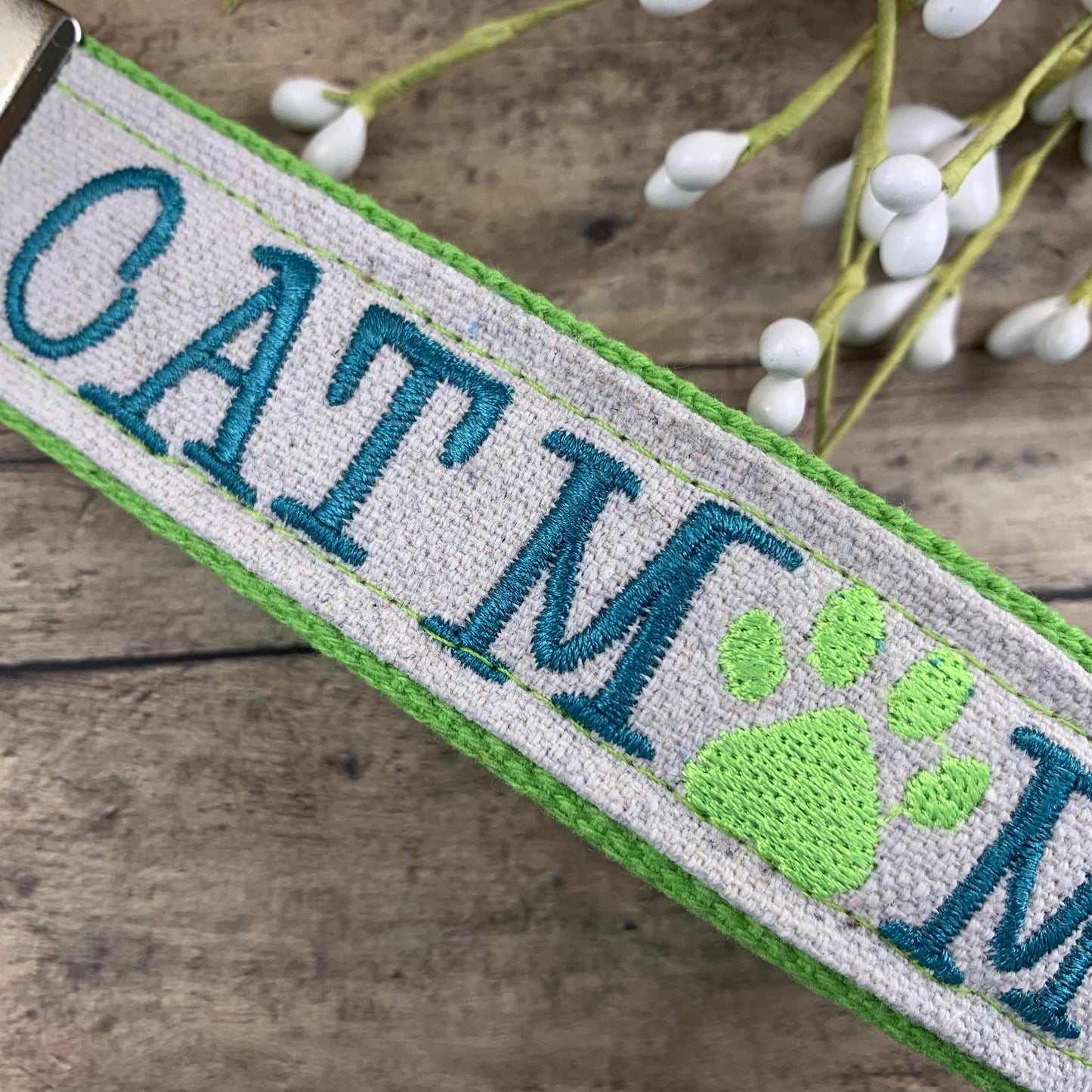 Cat Mom Keychain, Rescue Mom, Vet Tech Gift, Cat Lover Gift Ideas, Embroidered Keychain, Adopt a Pet, Trending Now, Cat Sitter, Cat Owner
