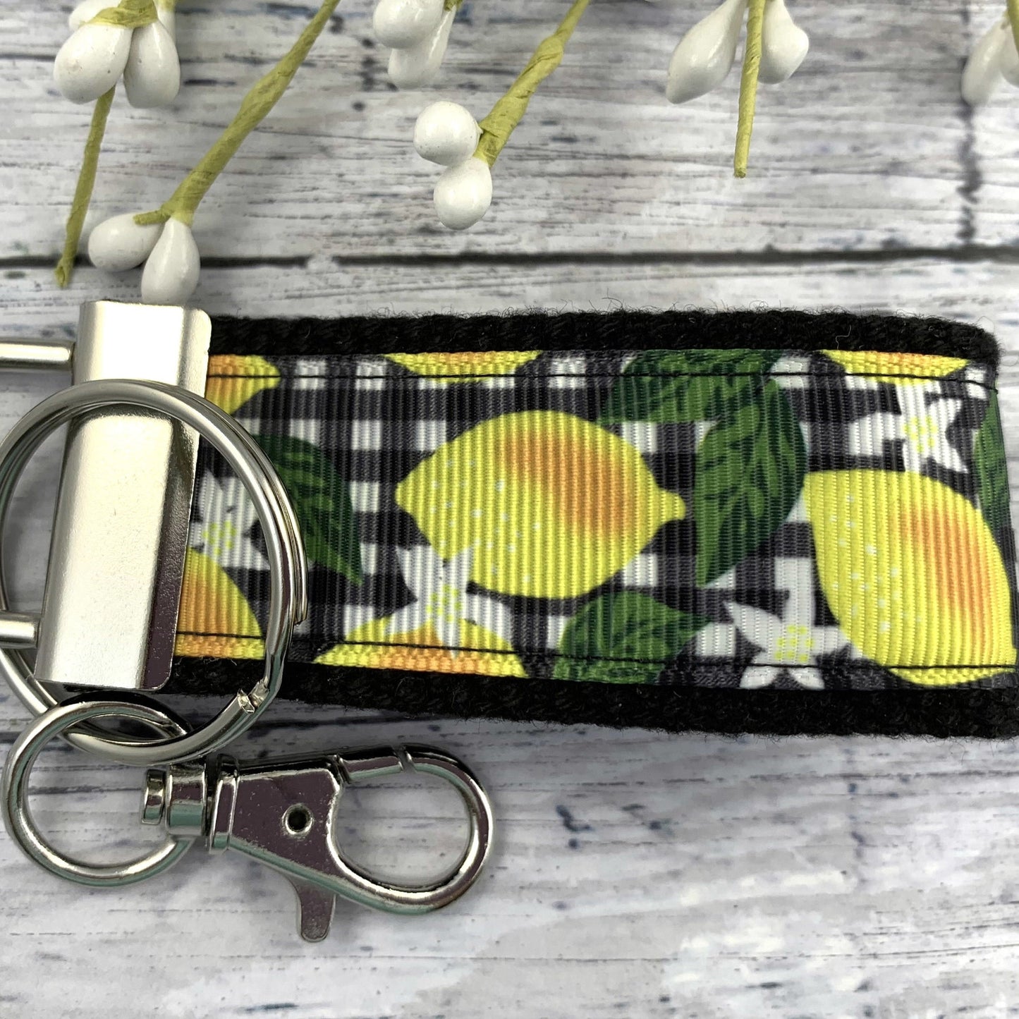 Handmade Lemon Keychain, Get Well Gift, Popular Right Now, Mini Keychain, Lemons, Luggage Tag, Moving Away Gift, Ribbon Keychain, New Driver