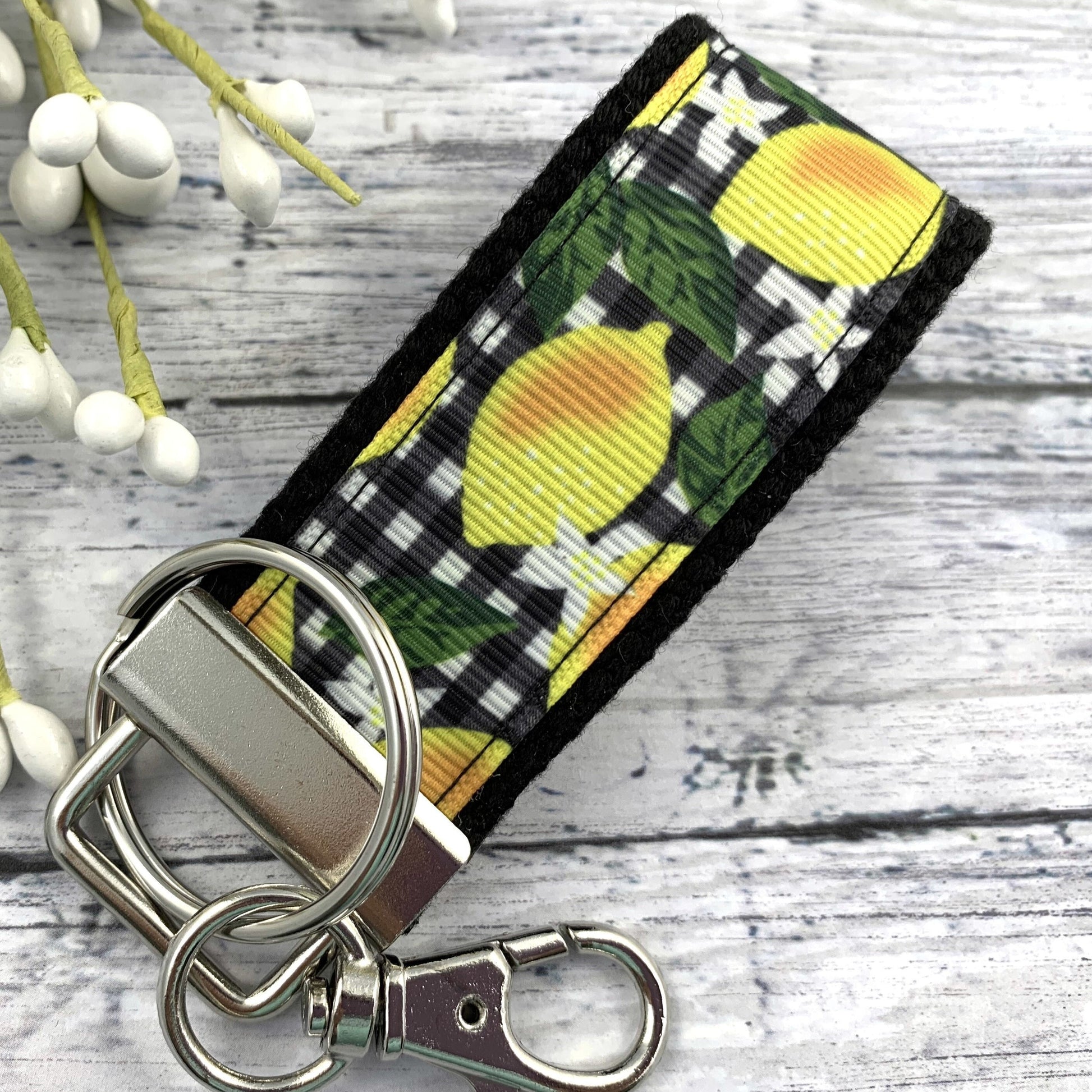 Handmade Lemon Keychain, Get Well Gift, Popular Right Now, Mini Keychain, Lemons, Luggage Tag, Moving Away Gift, Ribbon Keychain, New Driver