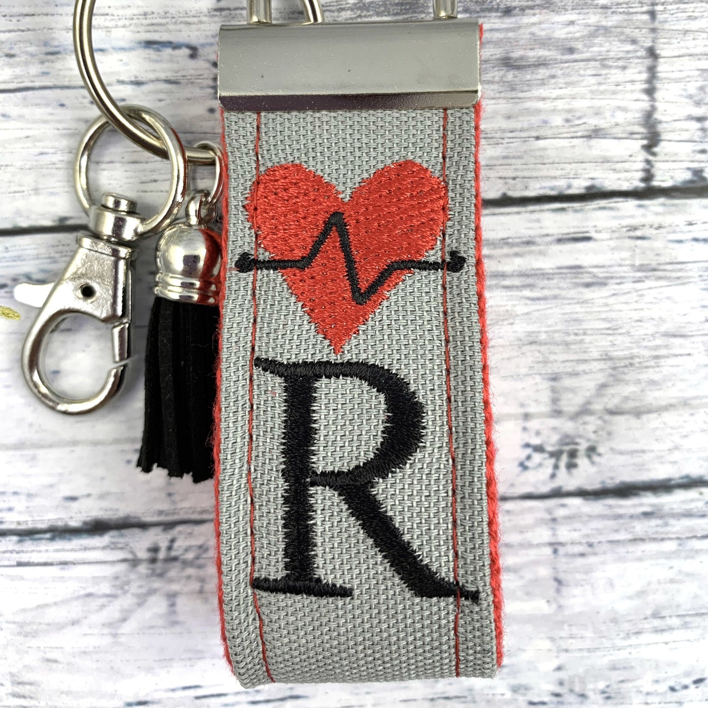 Heartbeat Keychain, Medical Student Gift, Heartbeat Gift, Popular Right Now, Initial Keychain, Doctor Gift, RN Gifts, Cardiologist Gift