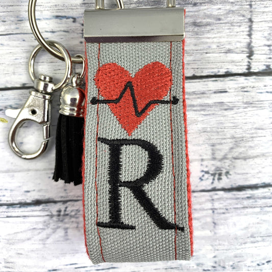 Heartbeat Keychain, Medical Student Gift, Heartbeat Gift, Popular Right Now, Initial Keychain, Doctor Gift, RN Gifts, Cardiologist Gift
