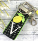 Lemon Initial Keychain, Stress Relief Gift, Polka Dots, Lemons, Popular Right Now, Cheer up Gift, Goodbye Friend Gift, Girls Weekend Gift