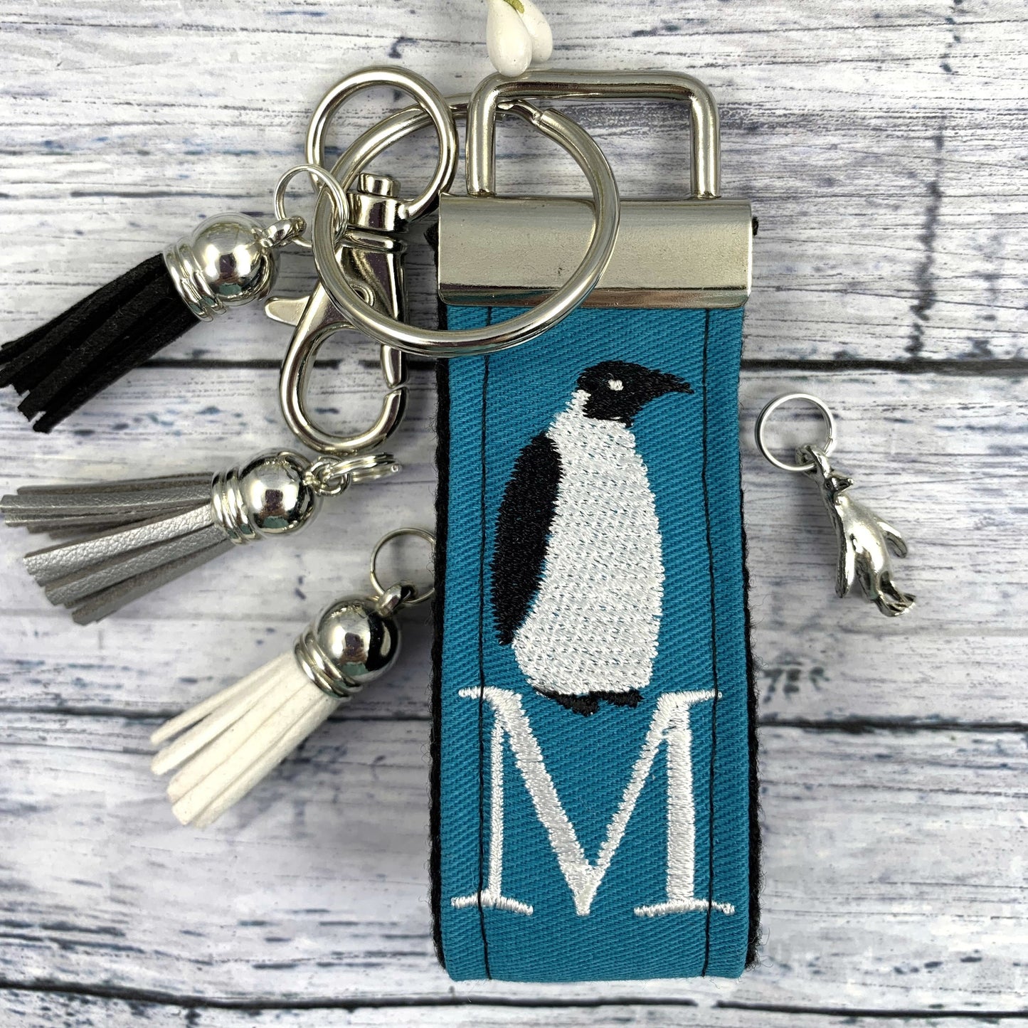 Penguin Initial Keychain, Penguin Gift, Stress Relief Gift, Penguins, Popular Right Now, Cheer up Gift, Goodbye Friend Gift, Penguin Gifts