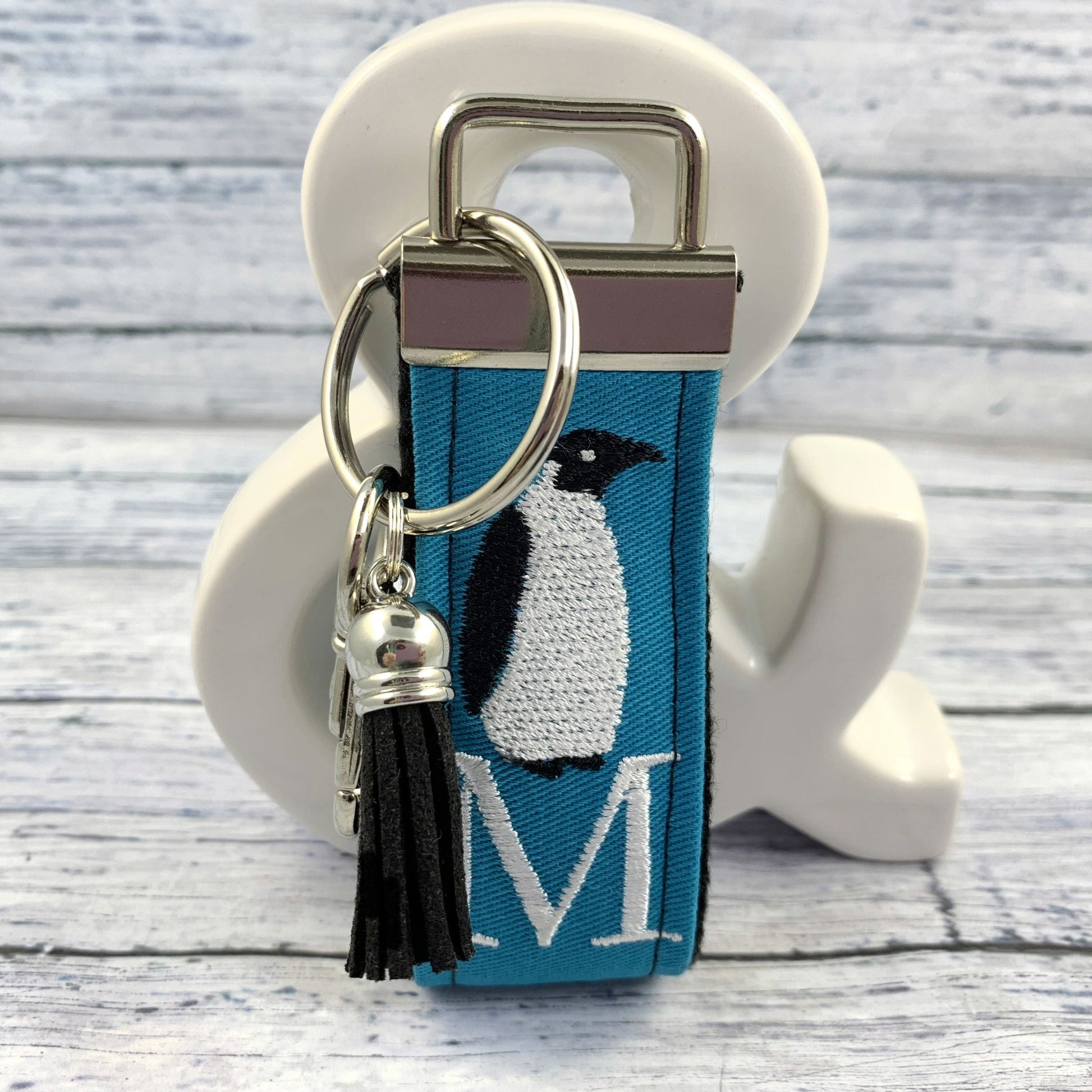 Penguin Initial Keychain, Penguin Gift, Stress Relief Gift, Penguins, Popular Right Now, Cheer up Gift, Goodbye Friend Gift, Penguin Gifts