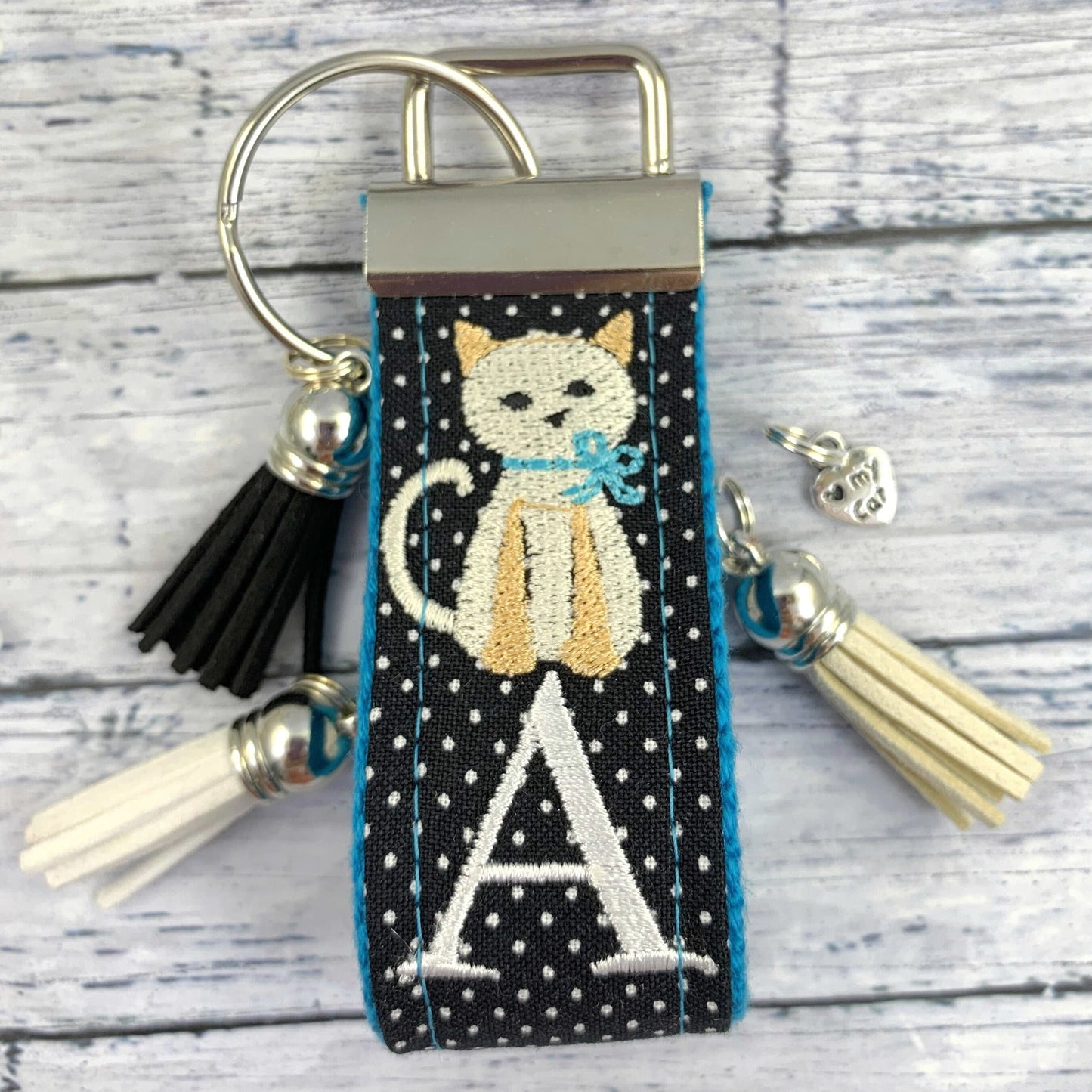 Cat Mom Keychain, Rescue Mom, Vet Tech Gift, Cat Lover Gift Ideas, Adopt a Pet, Pet Sitter, Cat Owner, Personalized Keychain, Luggage Tag