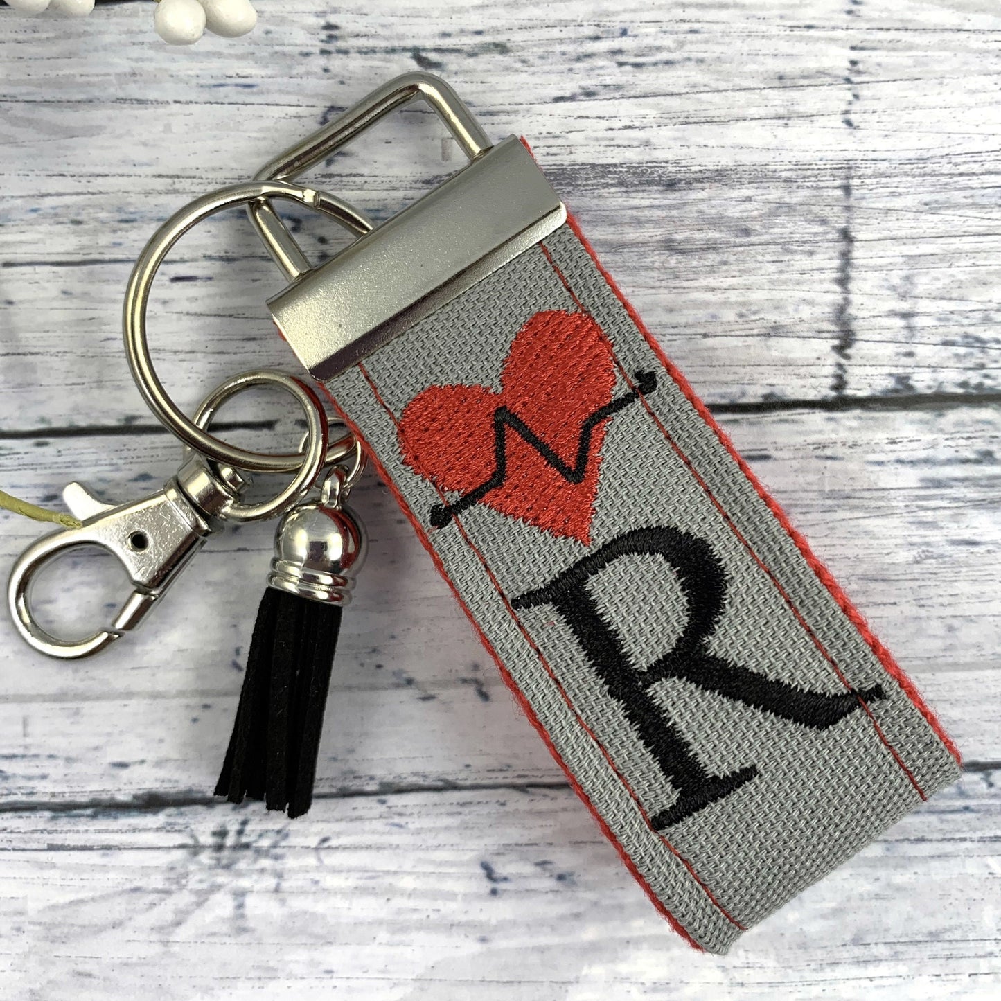 Heartbeat Keychain, Medical Student Gift, Heartbeat Gift, Popular Right Now, Initial Keychain, Doctor Gift, RN Gifts, Cardiologist Gift