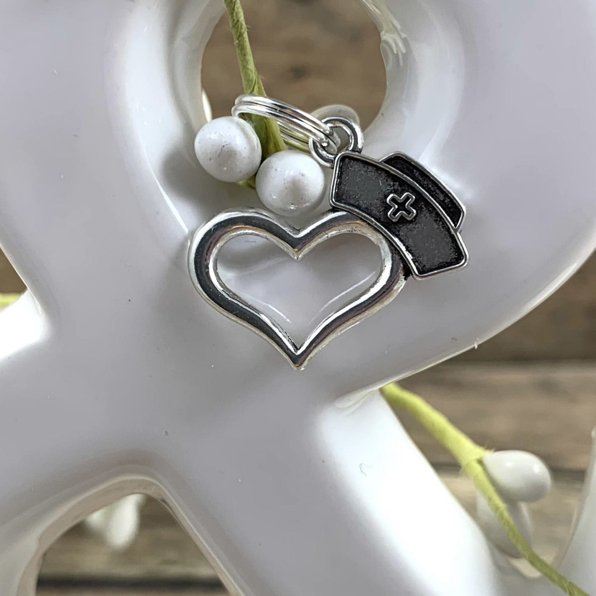 Heartbeat Keychain, Medical Student Gift, Heartbeat Gift, Popular Right Now, Initial Keychain, Doctor Gift, RN Gifts, Cardiologist Gift