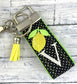 Lemon Initial Keychain, Stress Relief Gift, Polka Dots, Lemons, Popular Right Now, Cheer up Gift, Goodbye Friend Gift, Girls Weekend Gift