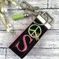 Peace Sign Initial Keychain, Stress Relief Gift, Popular Right Now, Cheer up Gift, Goodbye Friend Gift, Peace Symbol, Peace Sign Gifts