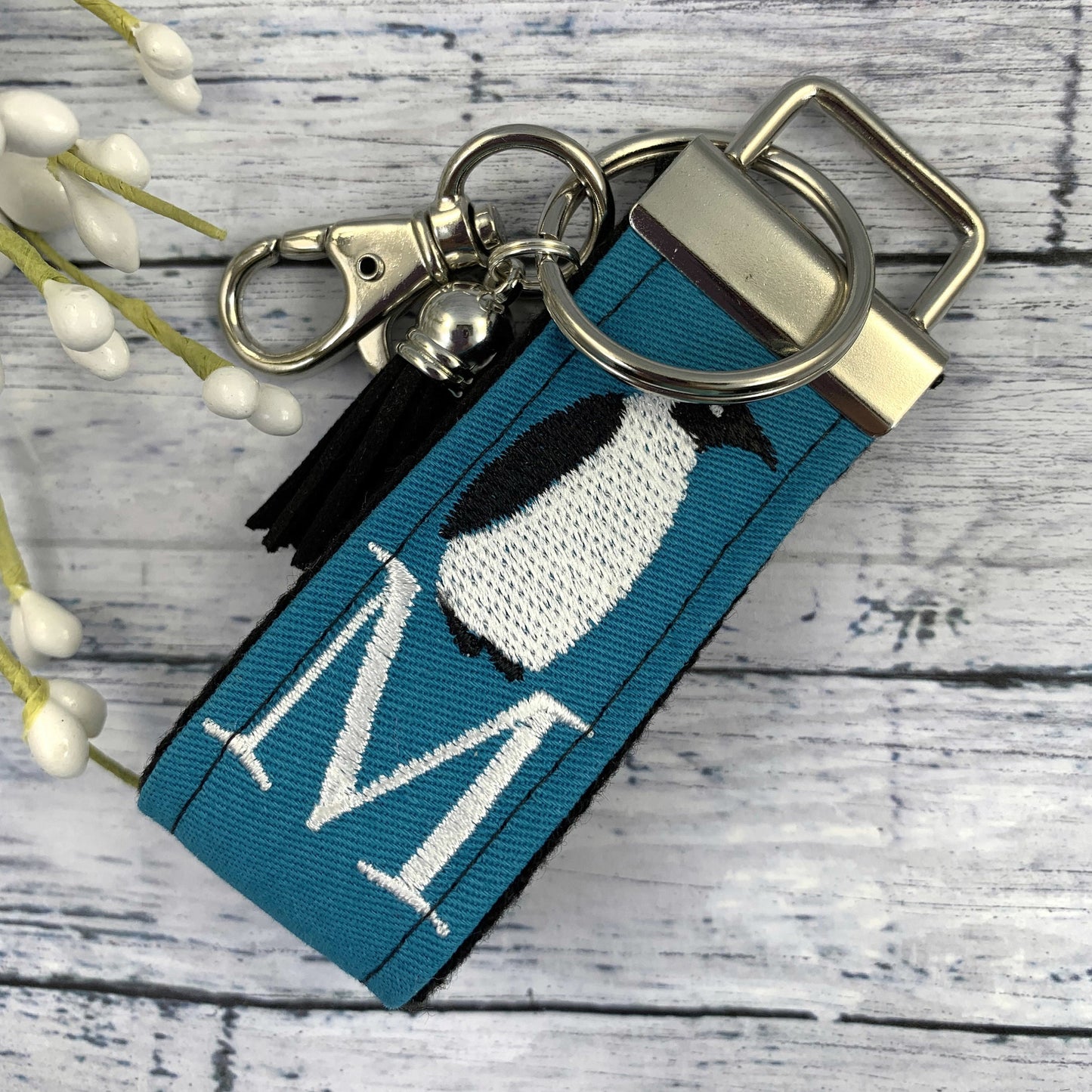 Penguin Initial Keychain, Penguin Gift, Stress Relief Gift, Penguins, Popular Right Now, Cheer up Gift, Goodbye Friend Gift, Penguin Gifts