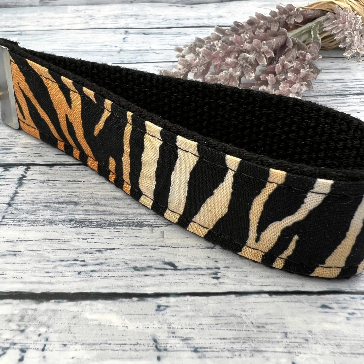 Tiger Stripe Animal Print Wristlet Keychain, Safari Animal Print Keychain, Jungle Animal prints Keychain, Safari Baby Shower Gift