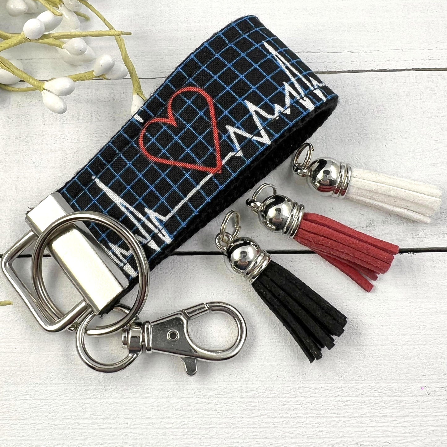 Heart Keychain, Mini Keychain FOB, Male Nurse Gifts, Heartbeat, Medical Student Gift, Doctor Gift, RN Gifts, Cardiologist Gift, Nurse Life