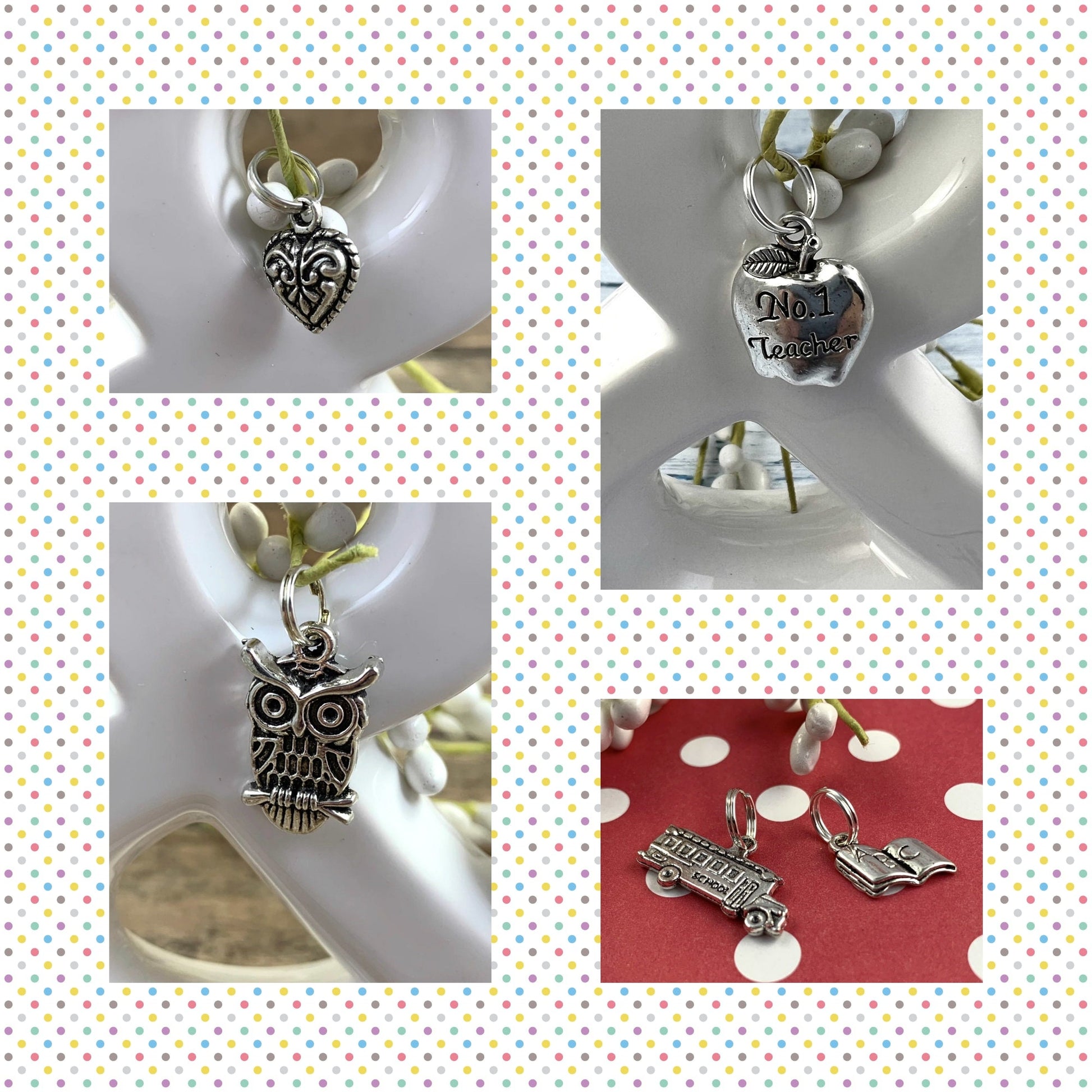 Handmade Owl Keychain, Owl Gift, High School Teacher, Customizable Keychain, Personalized Keychain, Luggage Tag, Teacher Retirement Gift