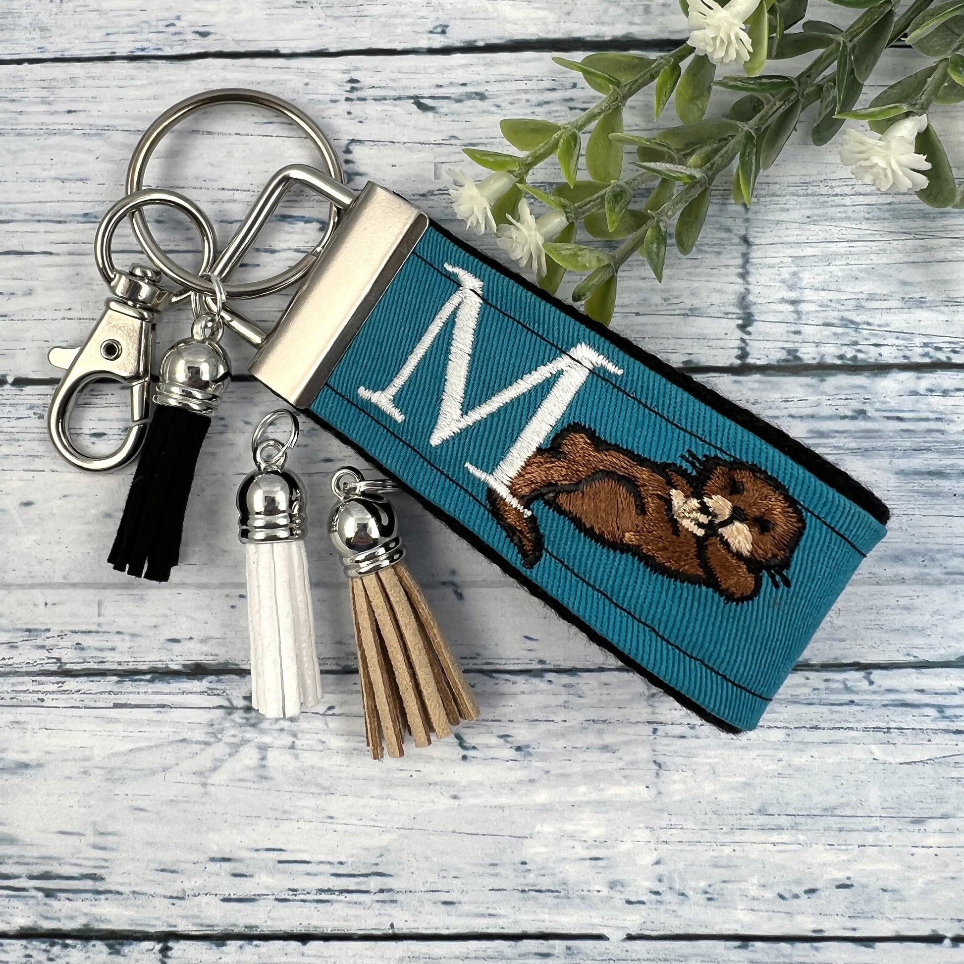 Otter Keychain, Otter Gift, Mini Keychain, Popular Right Now, Personalized Keychain, Luggage Tag, Backpack keychain, Sea Otter, Otters